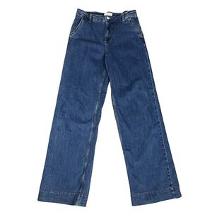 Part Two Relaxed Fit Denim Wide Leg Jeans‎ Pants Size 28 Blue High Rise